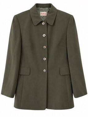 Betty Barclay Olive Green Longline Blazer Jacket EU 38 Polyester